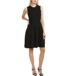 Ted Baker Black Balieey Stitch Detail Knitted Sleeveless Dress - Size - 4 (10)